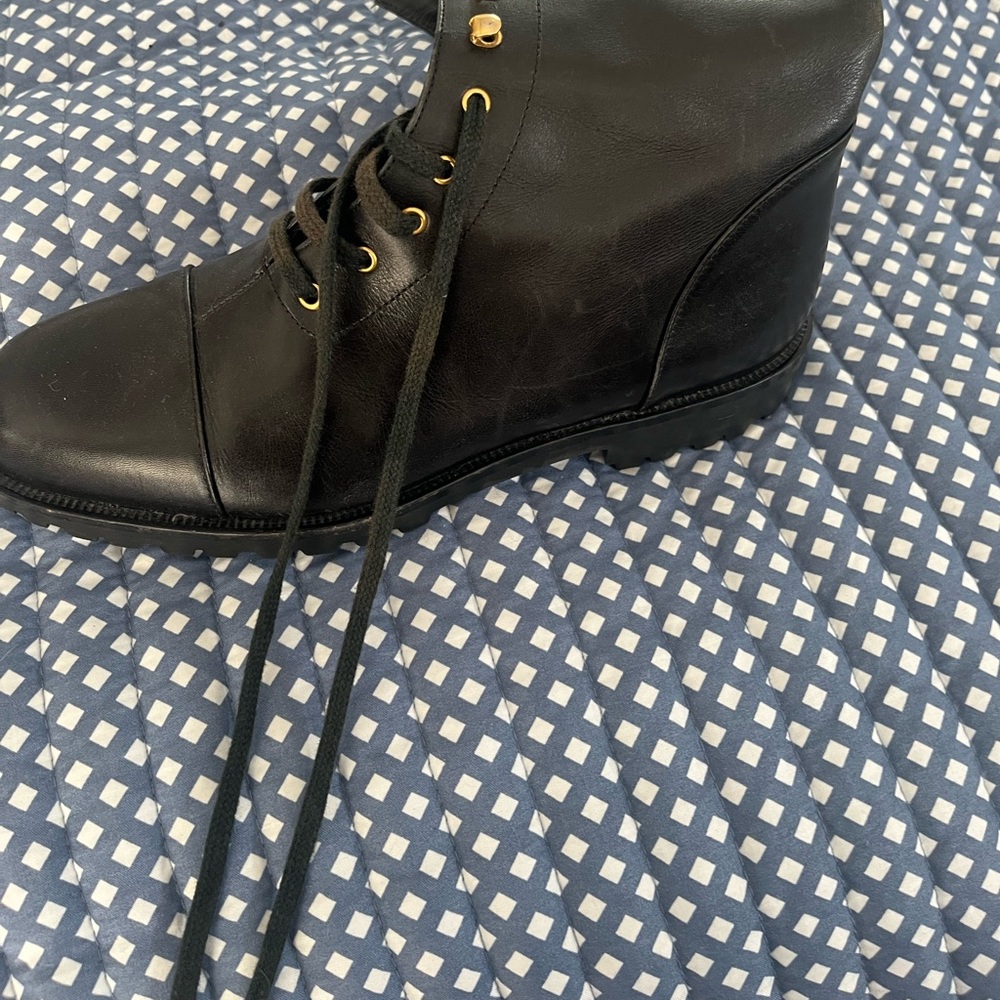 Black lace up boot